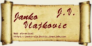Janko Vlajković vizit kartica